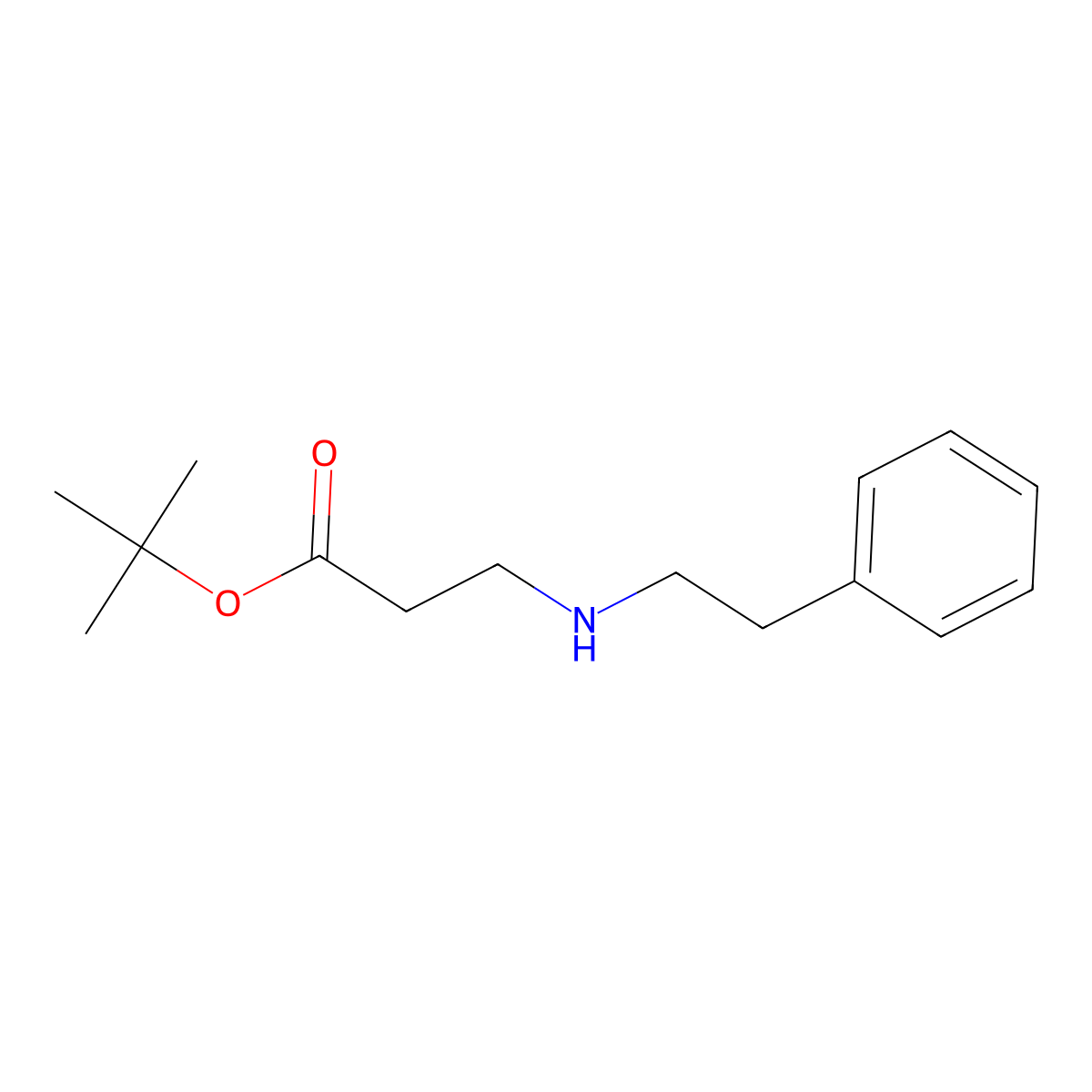 tert-Butyl 3-[(2-phenylethyl)amino]propanoate molecular structure, CAS 175071-98-4
