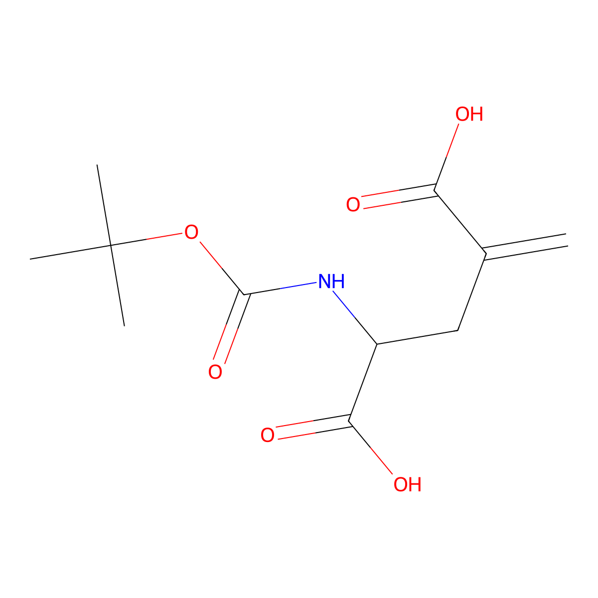 Boc-gamma-methylene-DL-glutamic acid molecular structure, CAS 175088-83-2