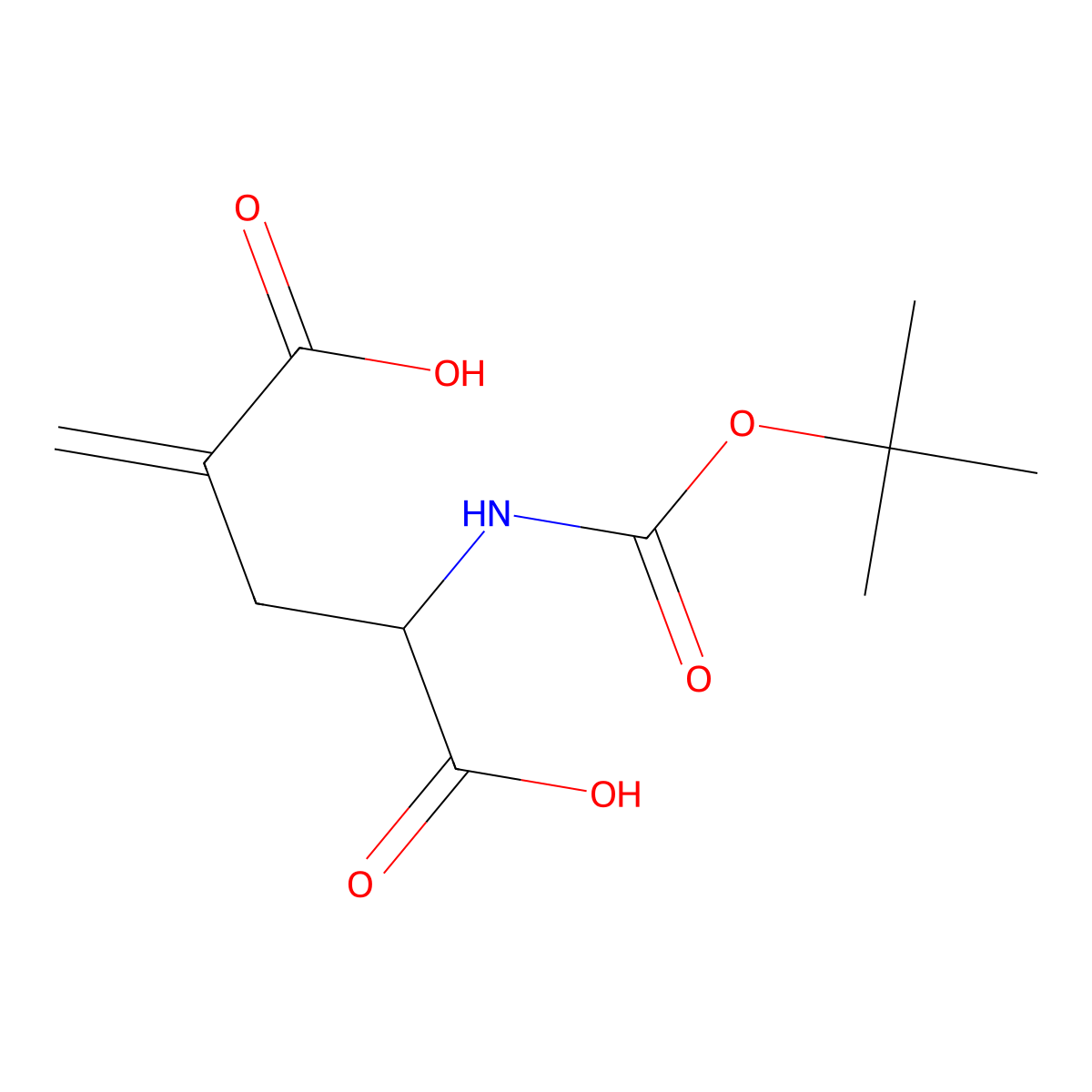 Boc-gamma-methylene-DL-glutamic acid molecular structure, CAS 175088-83-2