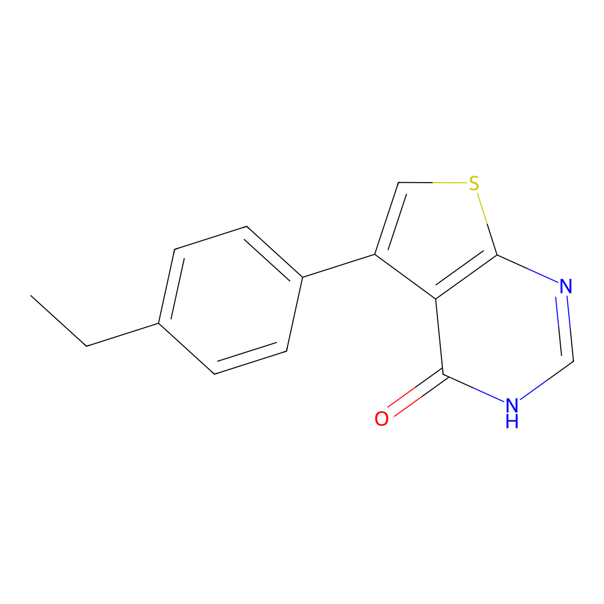 5-(4-Ethylphenyl)thieno[2,3-d]pyrimidin-4(3H)-one molecular structure, CAS 17509-22-7