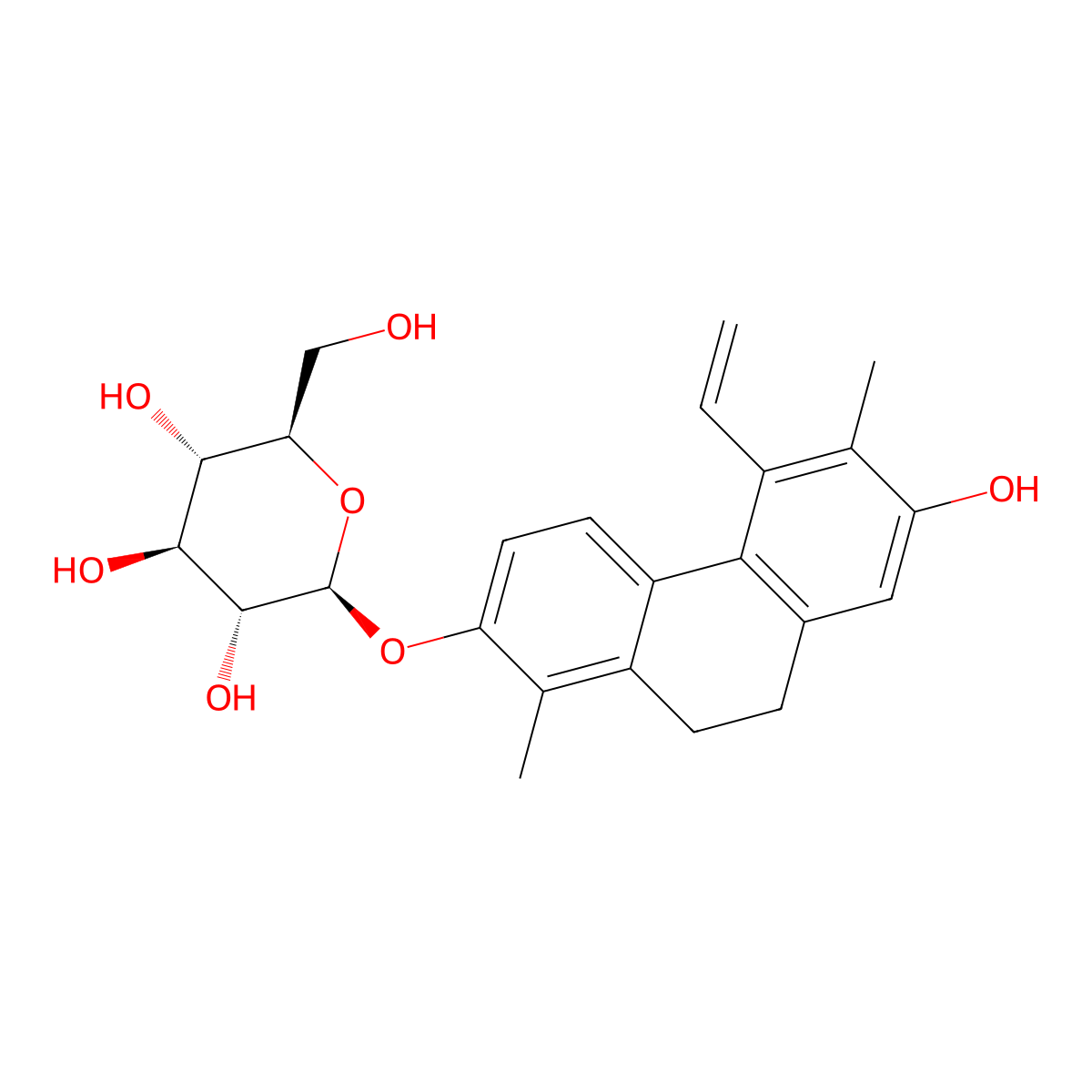 Juncusol 2-O-glucoside molecular structure, CAS 175094-14-1