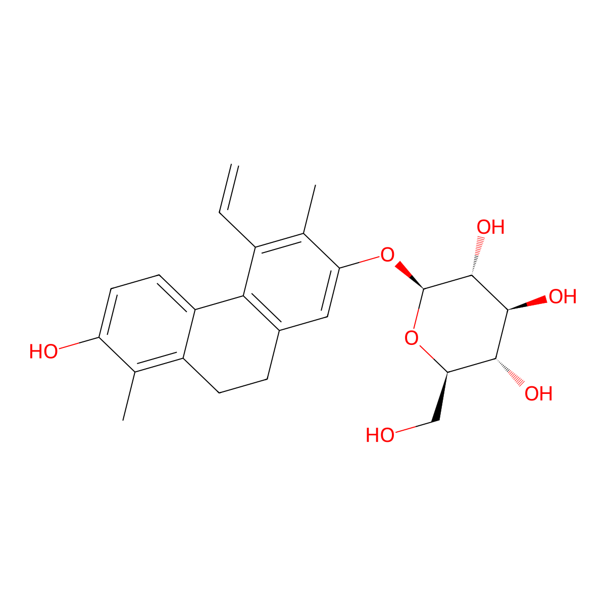 Juncusol 7-O-glucoside molecular structure, CAS 175094-15-2