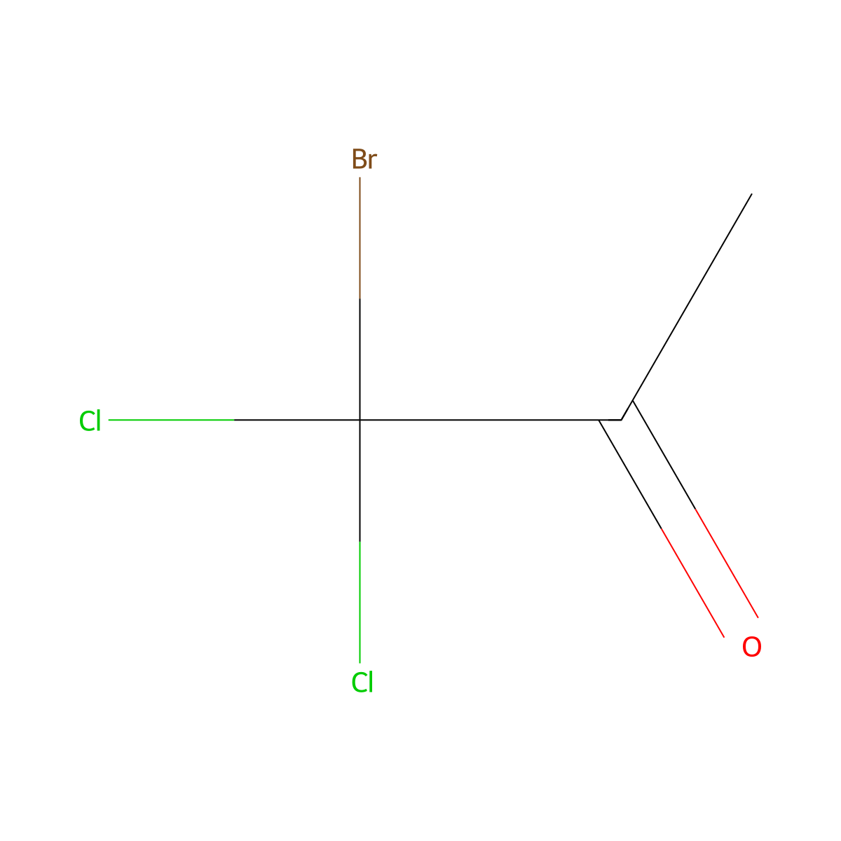 1-Bromo-1,1-dichloro-2-propanone molecular structure, CAS 1751-16-2