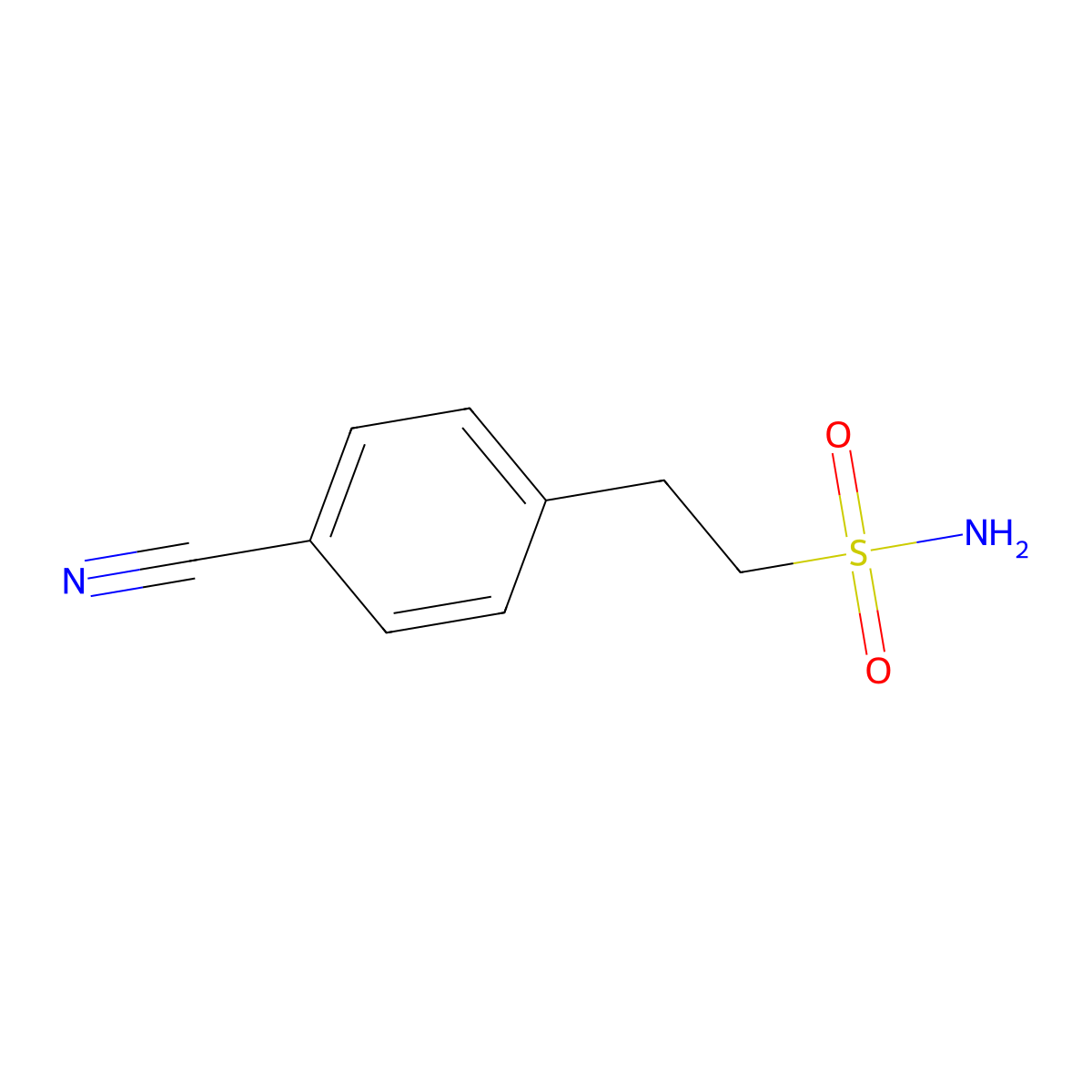 2-(4-Cyanophenyl)ethane-1-sulfonamide molecular structure, CAS 1751-41-3