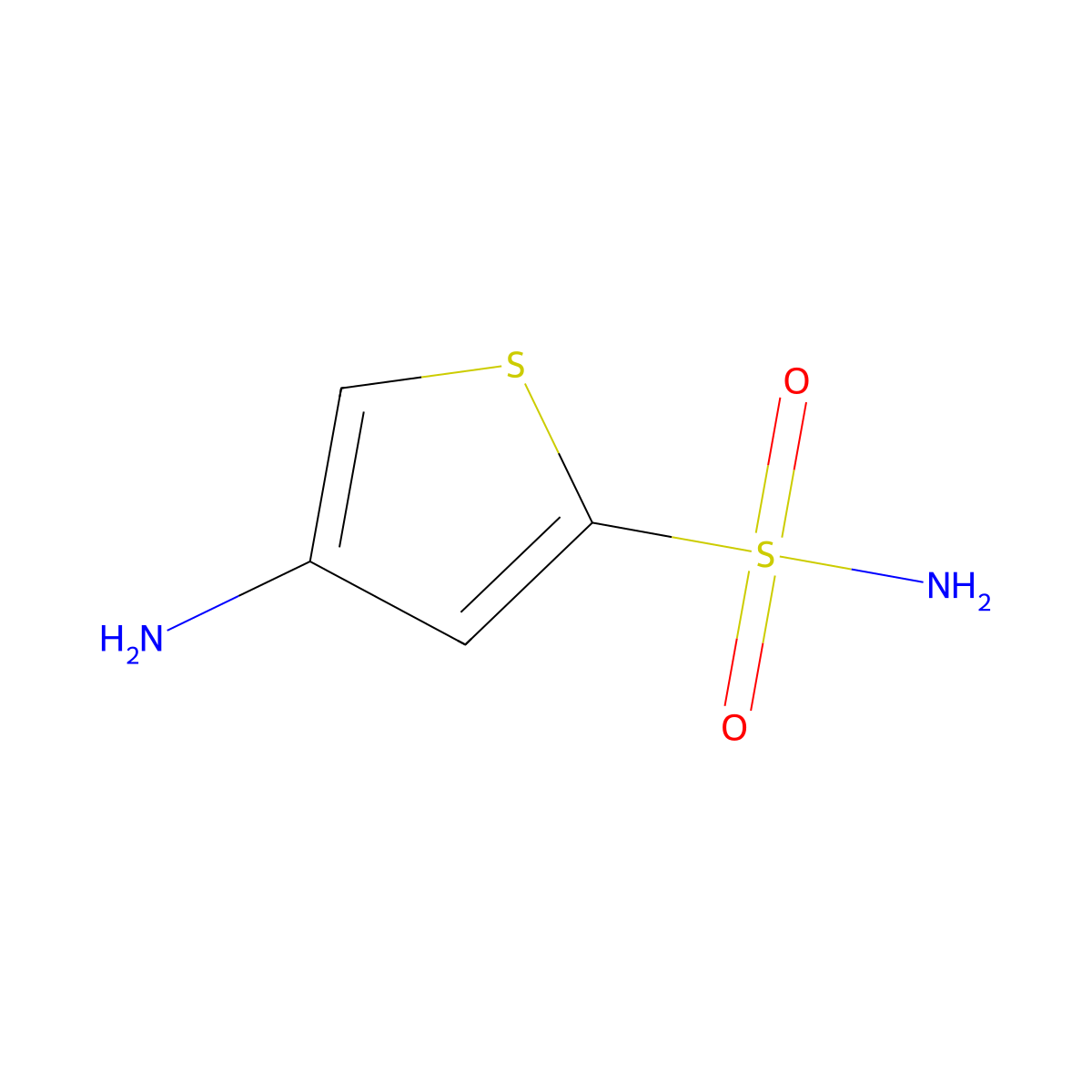 4-Aminothiophene-2-sulfonamide molecular structure, CAS 17510-80-4