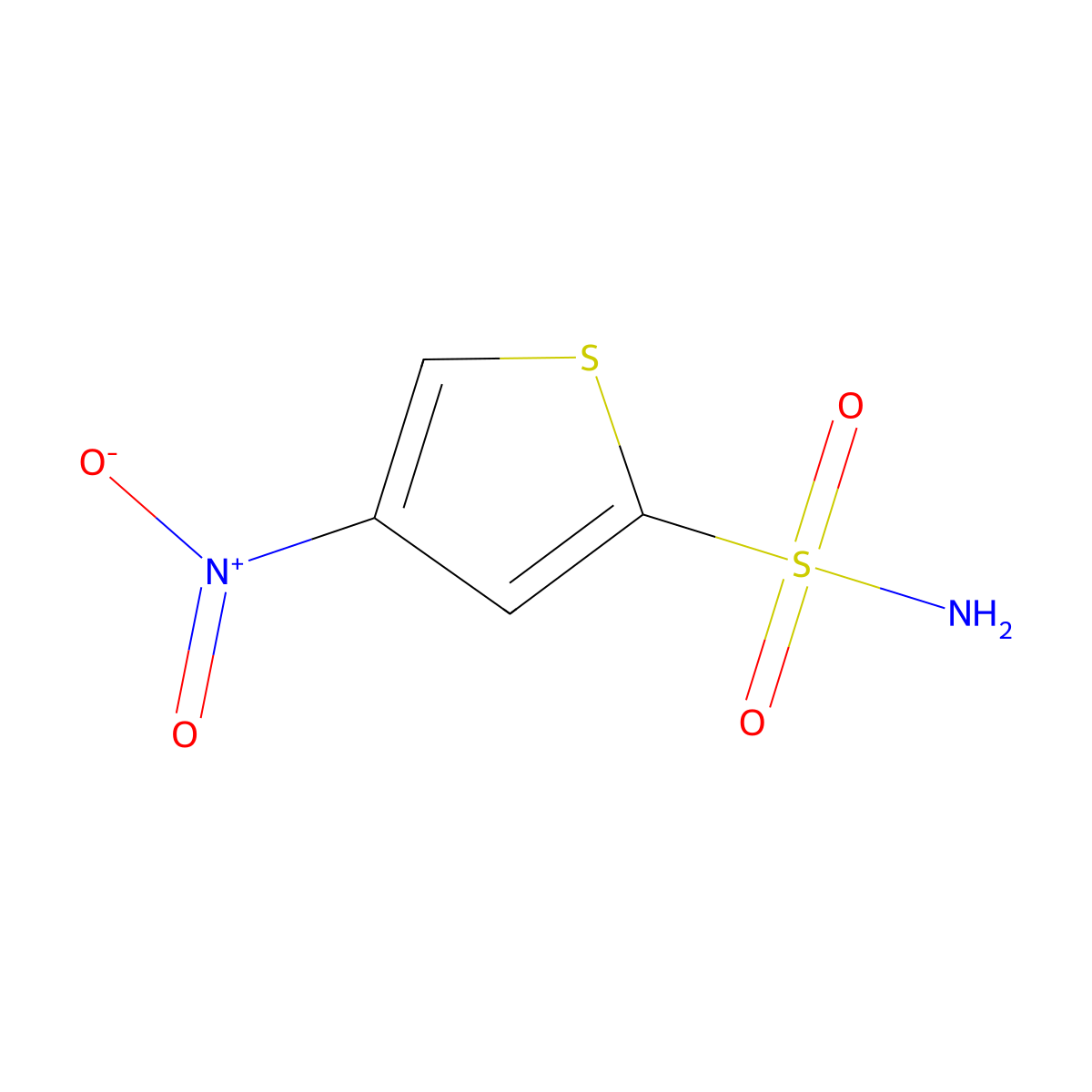 4-Nitrothiophene-2-sulfonamide molecular structure, CAS 17510-83-7