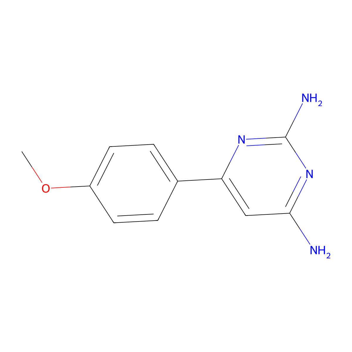 6-(4-Methoxyphenyl)pyrimidine-2,4-diamine molecular structure, CAS 17511-19-2