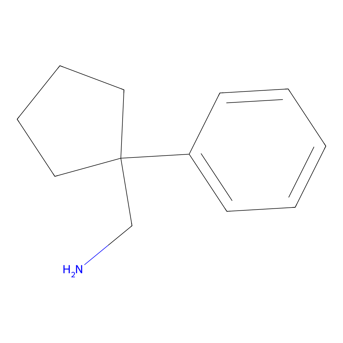 (1-Phenylcyclopentyl)methanamine molecular structure, CAS 17511-89-6