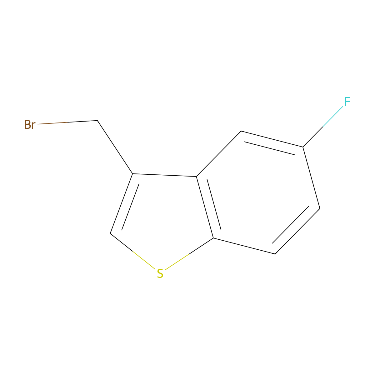 3-(Bromomethyl)-5-fluoro-1-benzothiophene molecular structure, CAS 17512-59-3