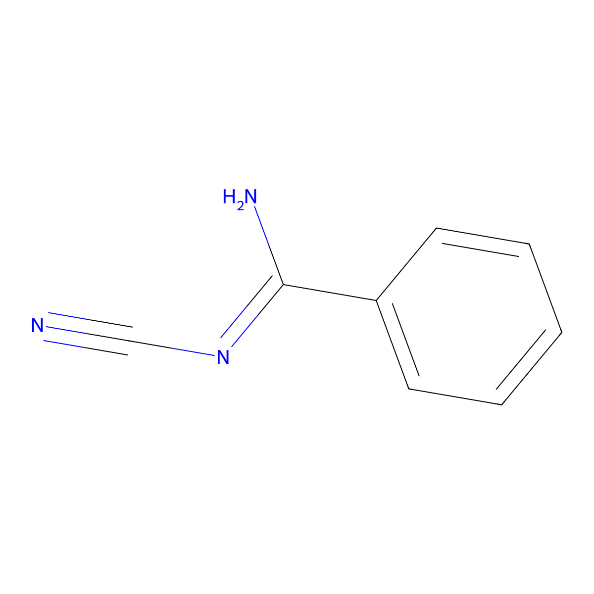 N'-Cyanobenzenecarboximidamide molecular structure, CAS 17513-09-6