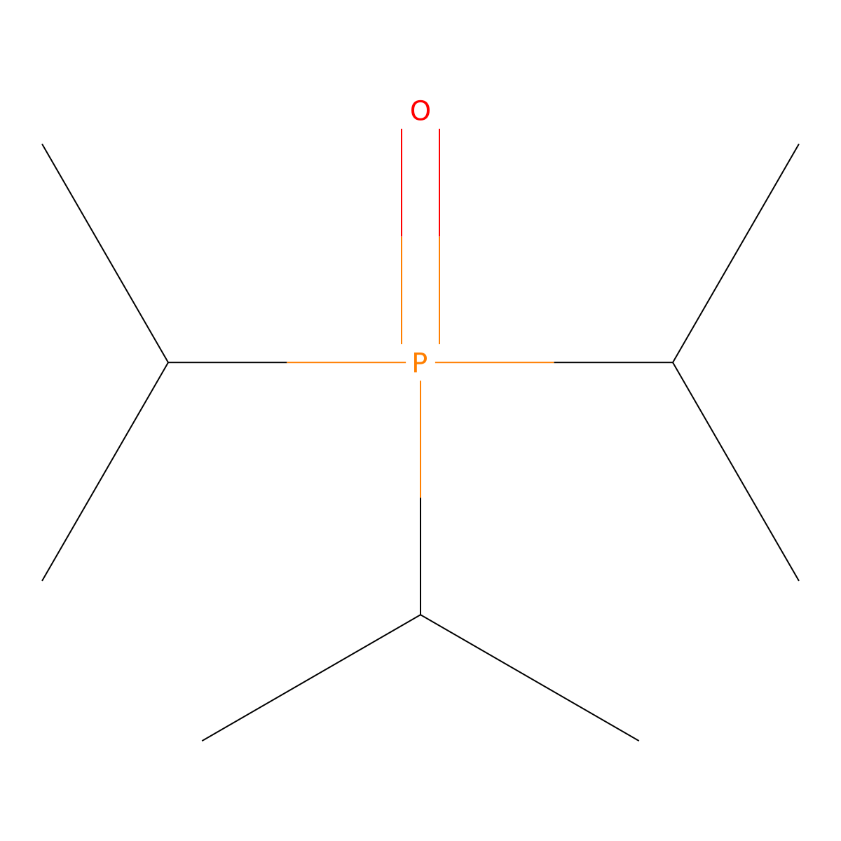 ((CH3)2CH)3P=O molecular structure, CAS 17513-58-5