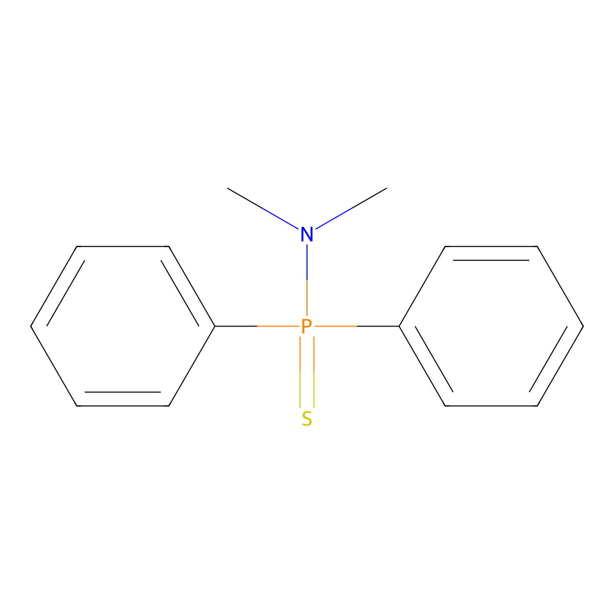 N,N-dimethyl-P,P-diphenylphosphinothioic amide molecular structure, CAS 17513-68-7