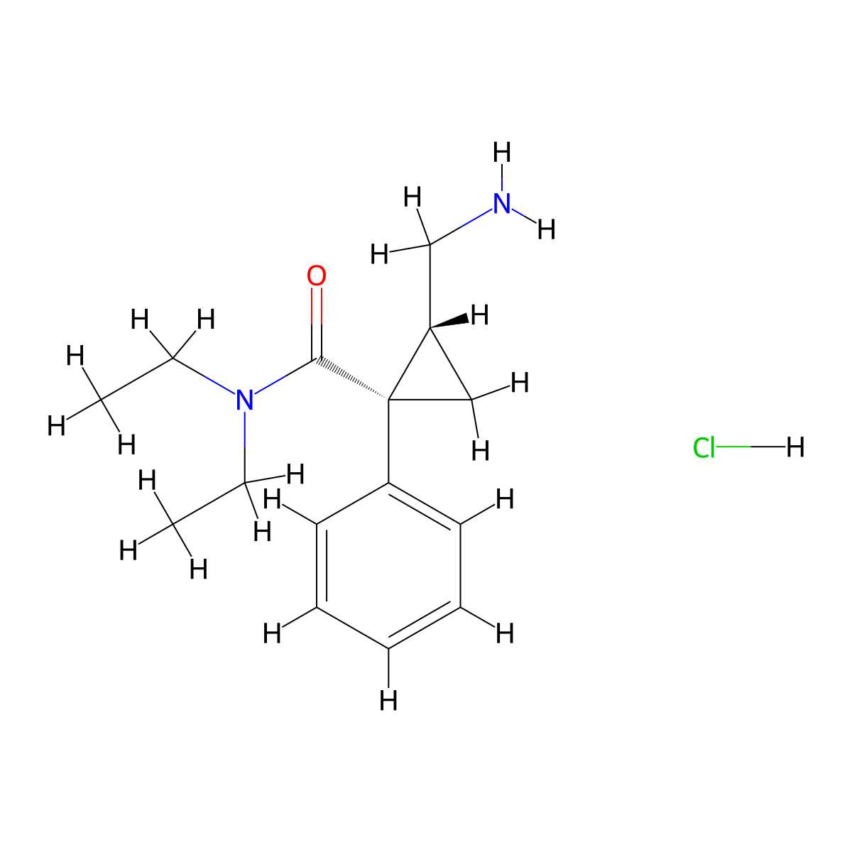 Levomilnacipran Hydrochloride molecular structure, CAS 175131-60-9