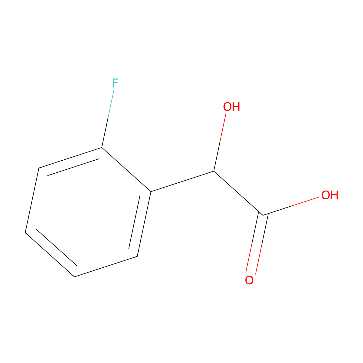 (2S)-2-(2-fluorophenyl)-2-hydroxyacetic acid molecular structure, CAS 175134-34-6