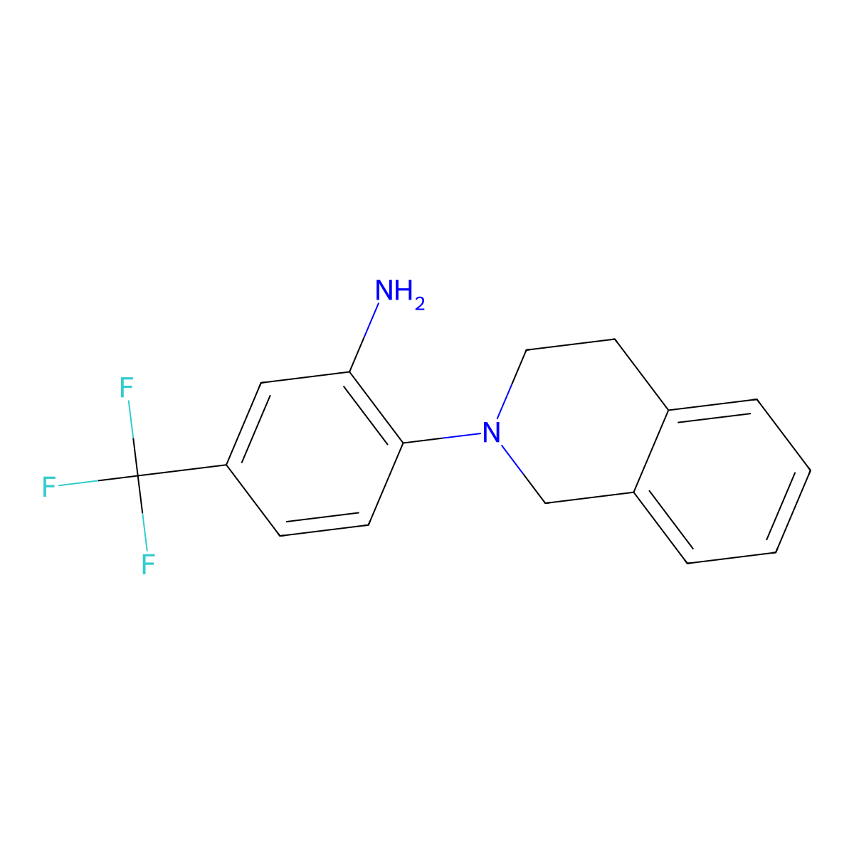 2-(3,4-dihydroisoquinolin-2(1H)-yl)-5-(trifluoromethyl)aniline molecular structure, CAS 175134-94-8