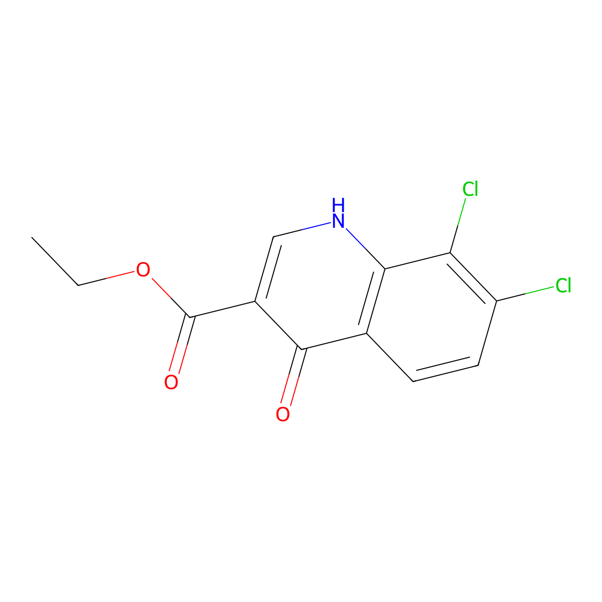 Ethyl 7,8-dichloro-4-hydroxyquinoline-3-carboxylate molecular structure, CAS 175134-95-9