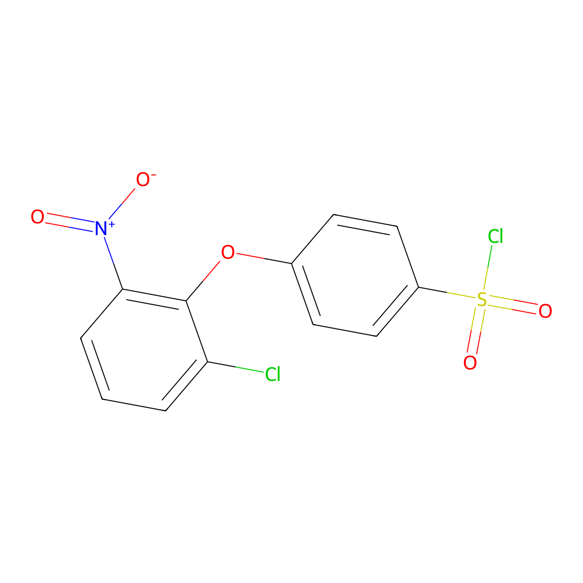 4-(2-Chloro-6-nitrophenoxy)benzene-1-sulfonyl chloride molecular structure, CAS 175135-00-9