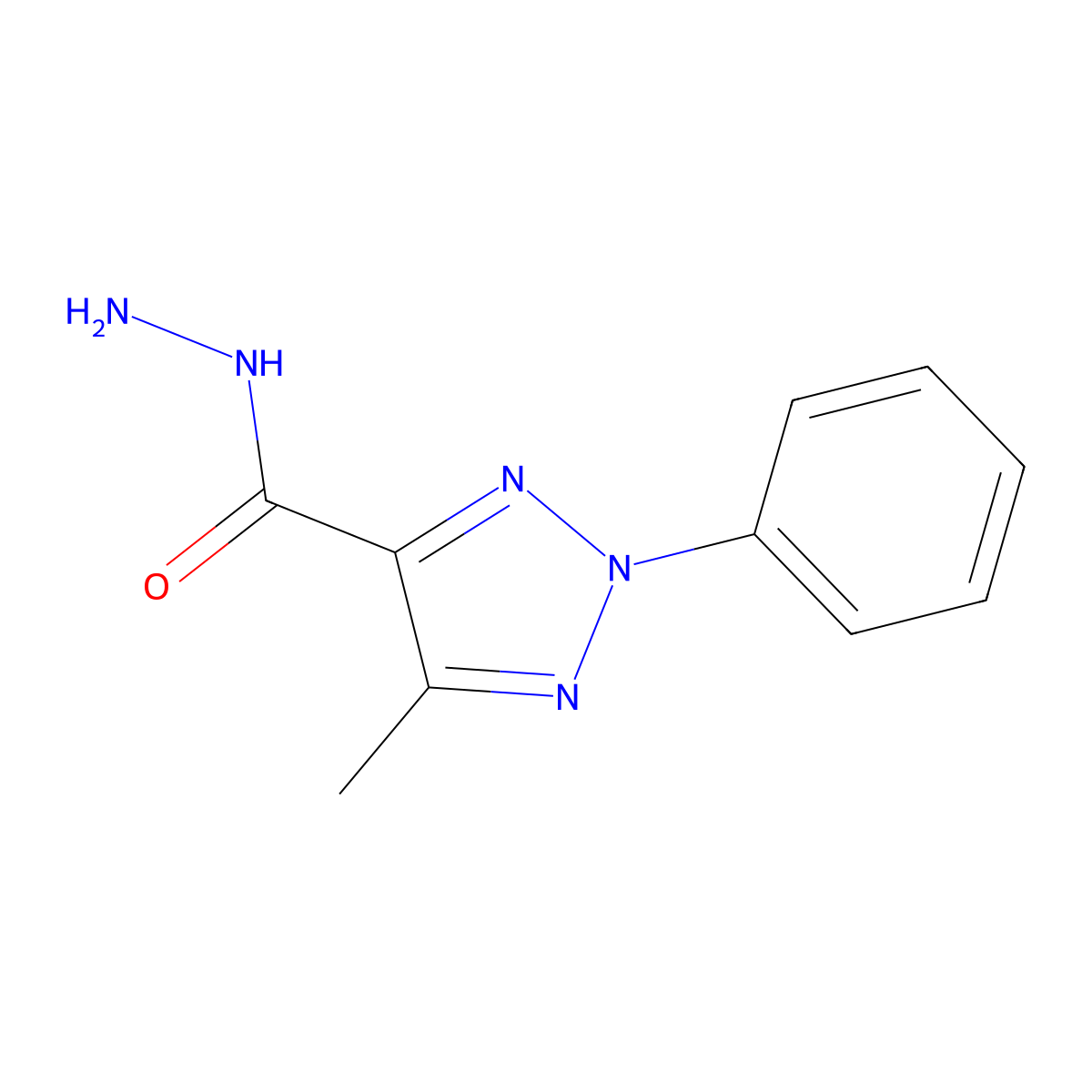 5-methyl-2-phenyl-2H-1,2,3-triazole-4-carbohydrazide molecular structure, CAS 175135-03-2