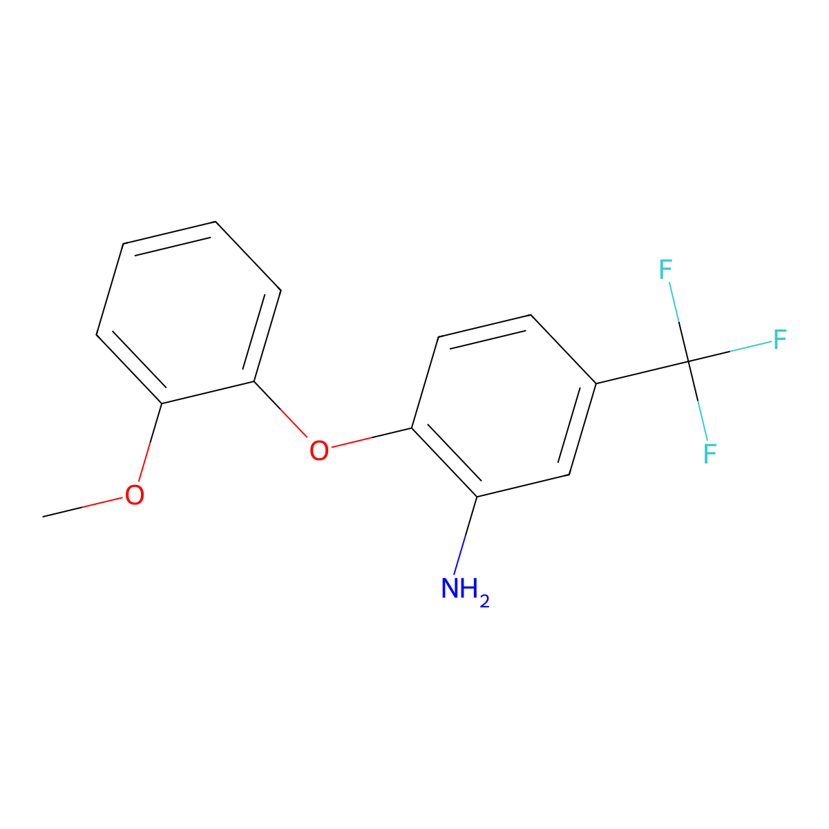 2-(2-Methoxyphenoxy)-5-(trifluoromethyl)aniline molecular structure, CAS 175135-08-7