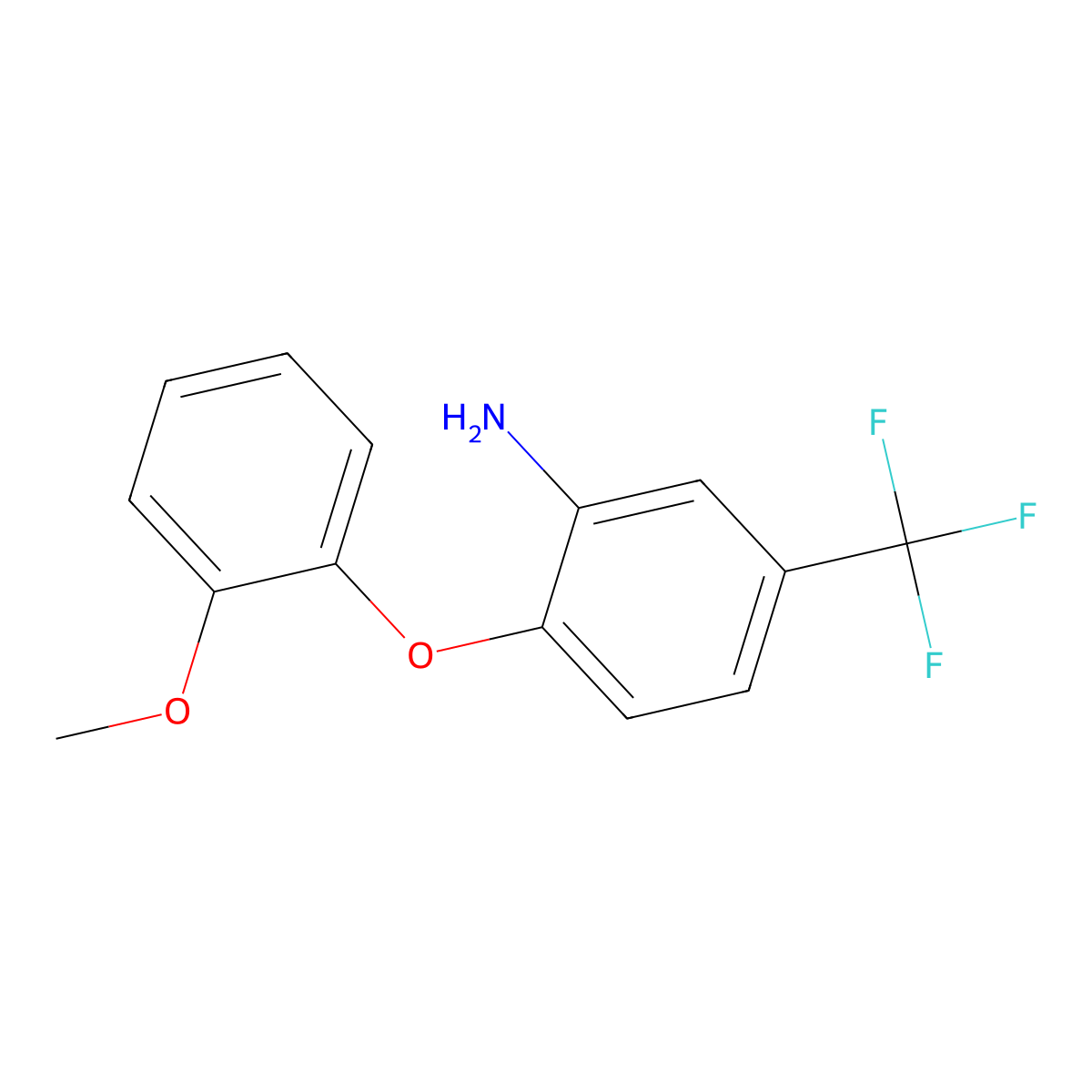 2-(2-Methoxyphenoxy)-5-(trifluoromethyl)aniline molecular structure, CAS 175135-08-7