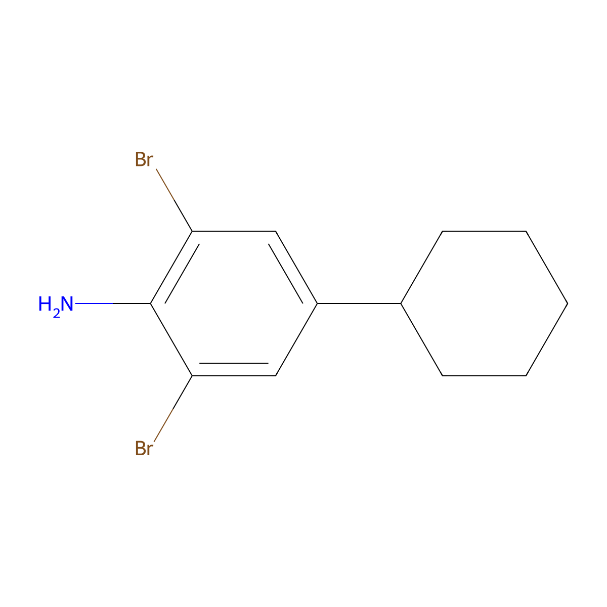 2,6-Dibromo-4-cyclohexylaniline molecular structure, CAS 175135-11-2