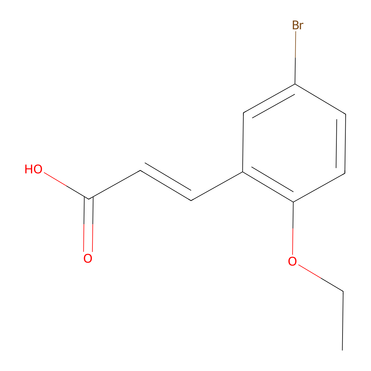 3-(5-Bromo-2-ethoxyphenyl)acrylic acid molecular structure, CAS 175135-12-3