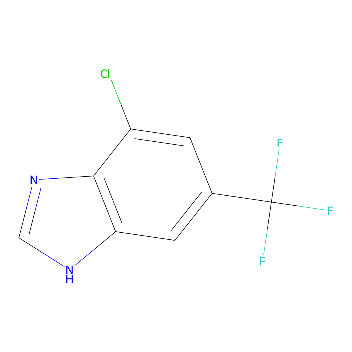4-chloro-6-(trifluoromethyl)-1H-benzimidazole molecular structure, CAS 175135-13-4