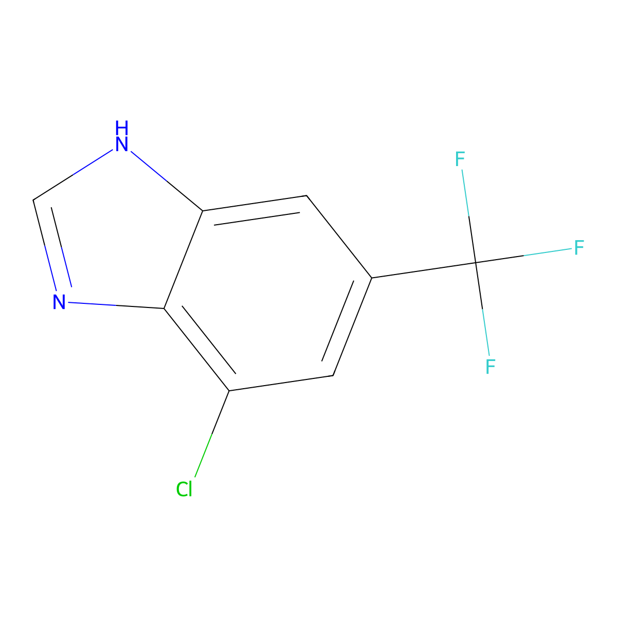 4-chloro-6-(trifluoromethyl)-1H-benzimidazole molecular structure, CAS 175135-13-4