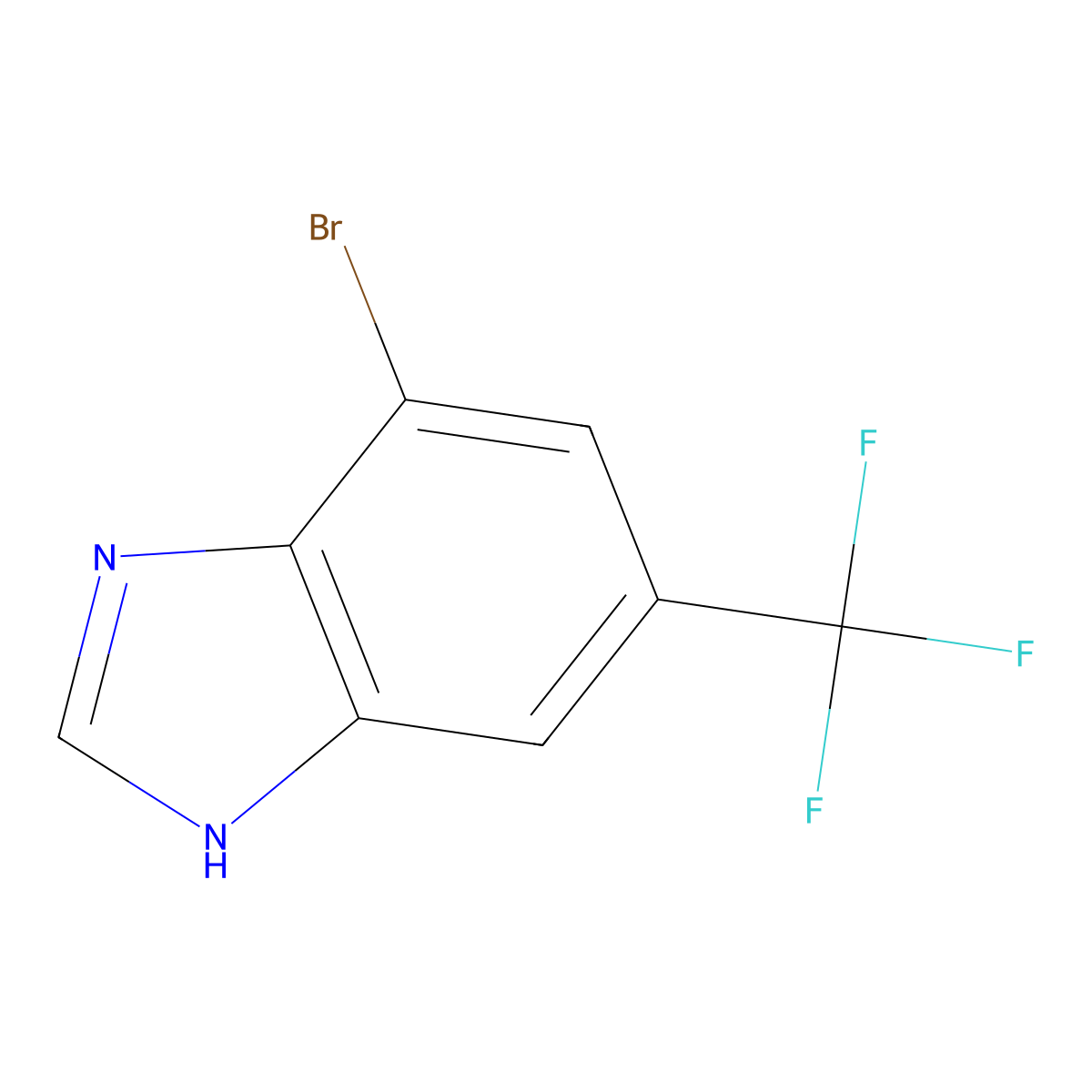 4-Bromo-6-(trifluoromethyl)-1H-benzimidazole molecular structure, CAS 175135-14-5