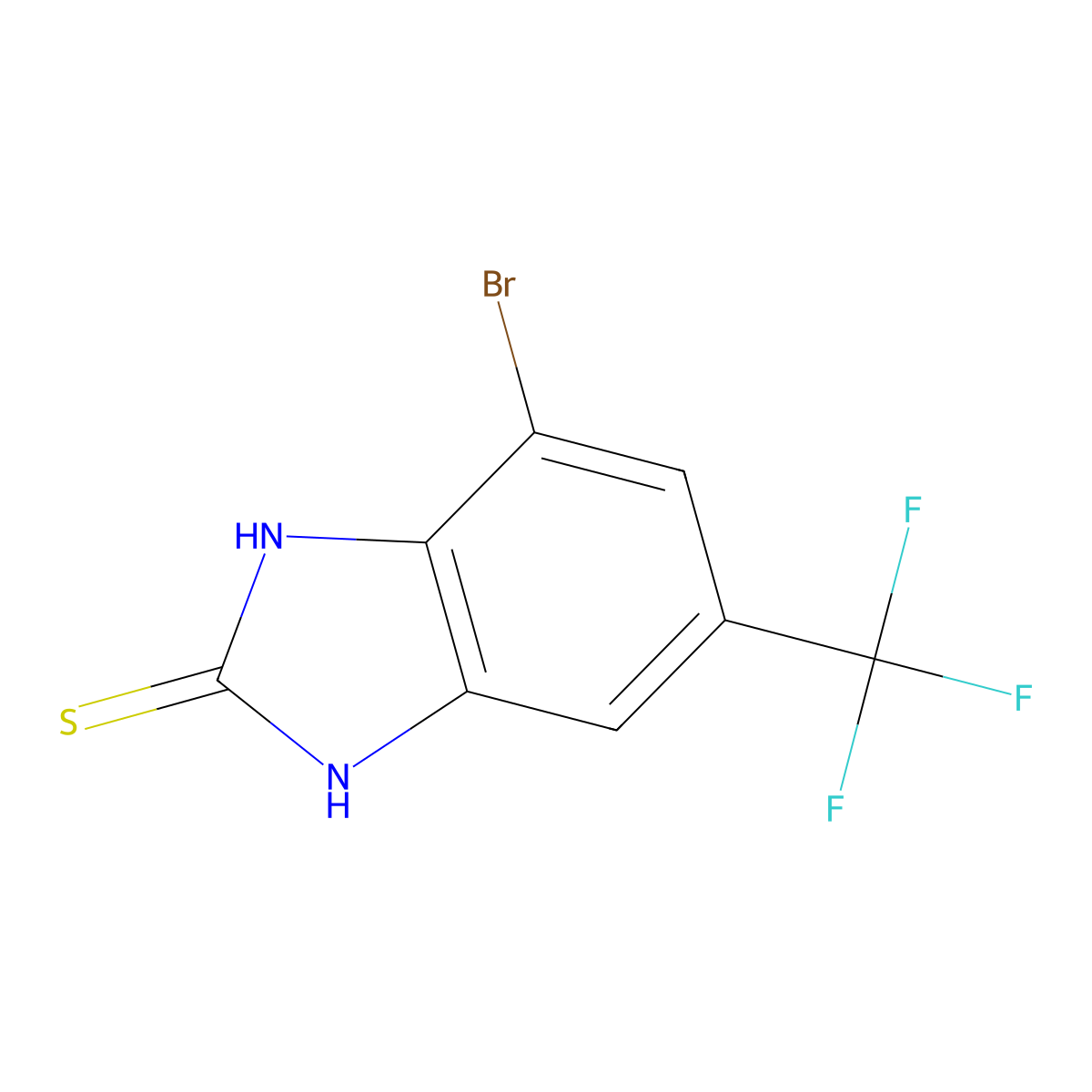 4-Bromo-6-(trifluoromethyl)benzimidazole-2-thiol molecular structure, CAS 175135-17-8