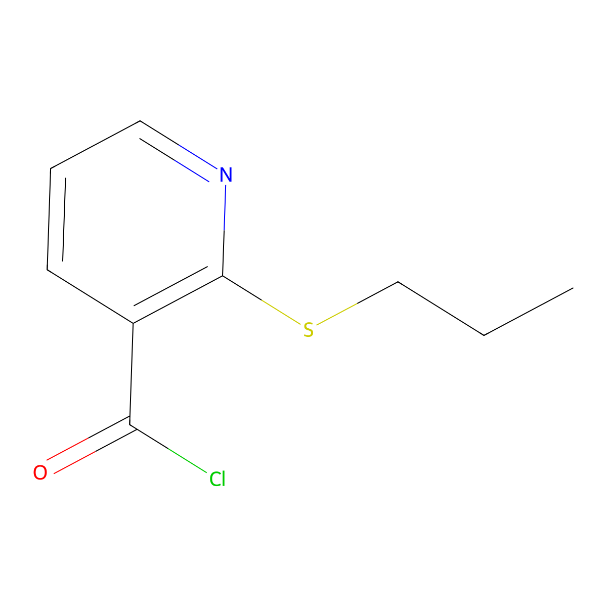2-(Propylthio)Pyridine-3-Carbonyl Chloride molecular structure, CAS 175135-24-7