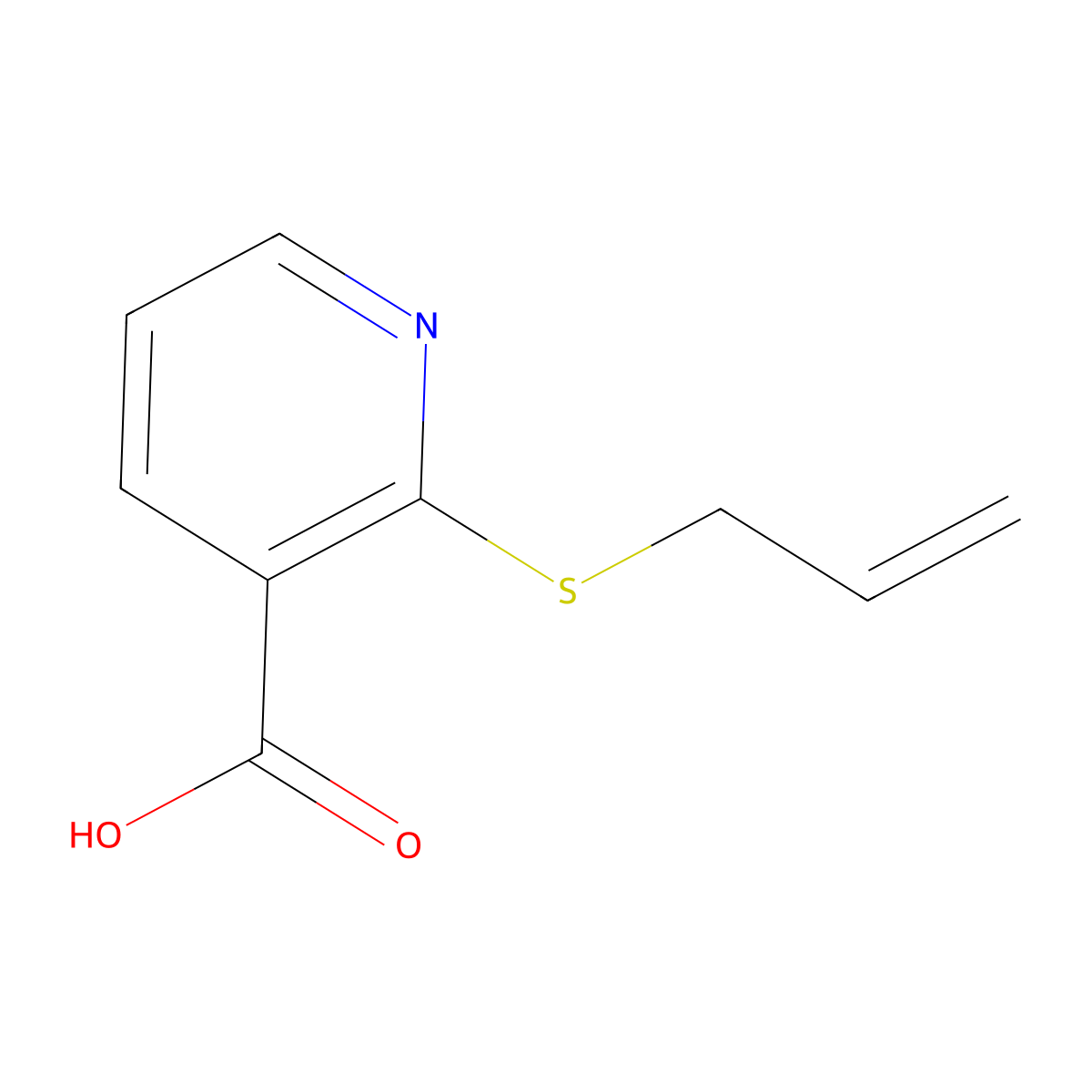 2-(Allylthio)nicotinic acid molecular structure, CAS 175135-25-8