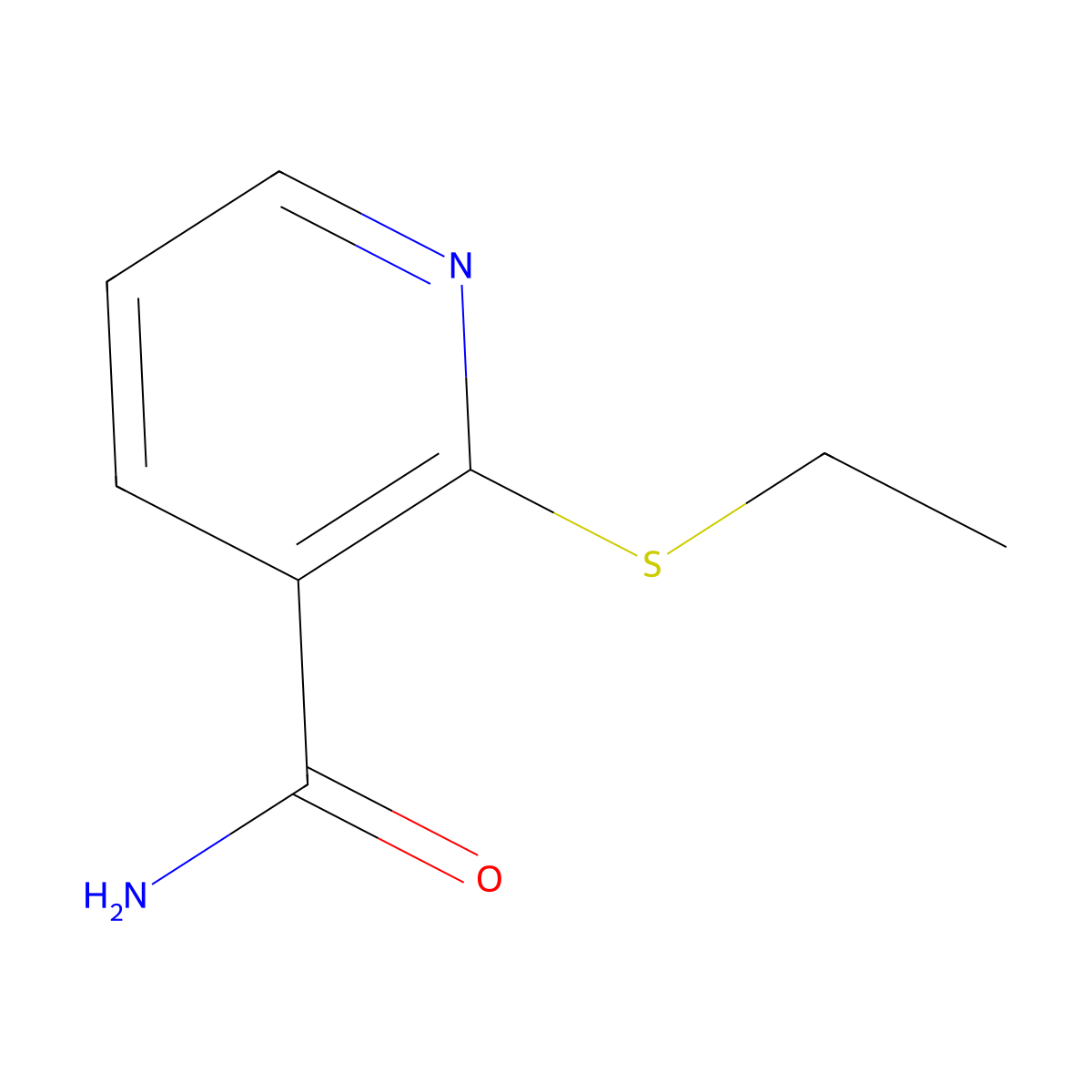 2-(Ethylthio)nicotinamide molecular structure, CAS 175135-27-0