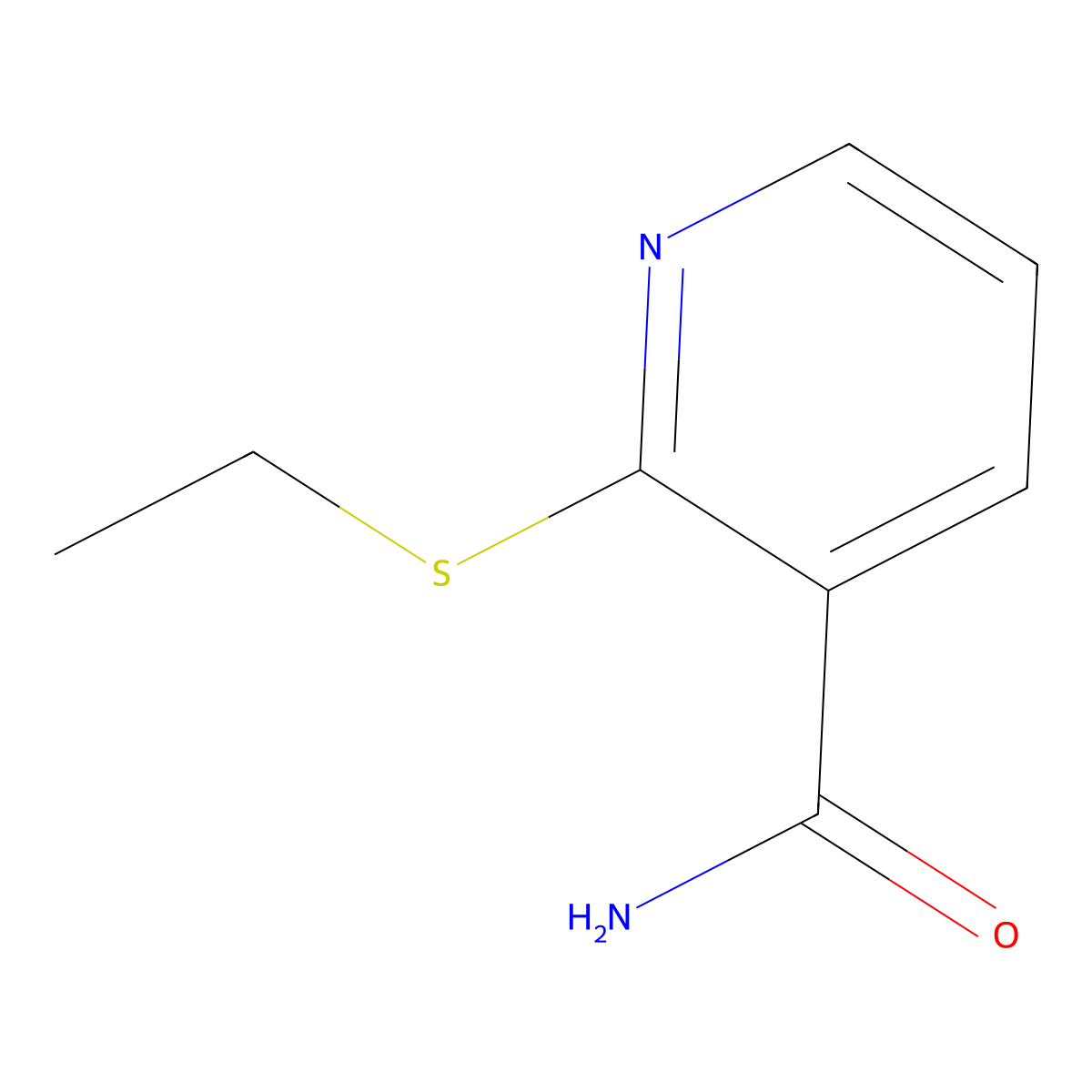 2-(Ethylthio)nicotinamide molecular structure, CAS 175135-27-0