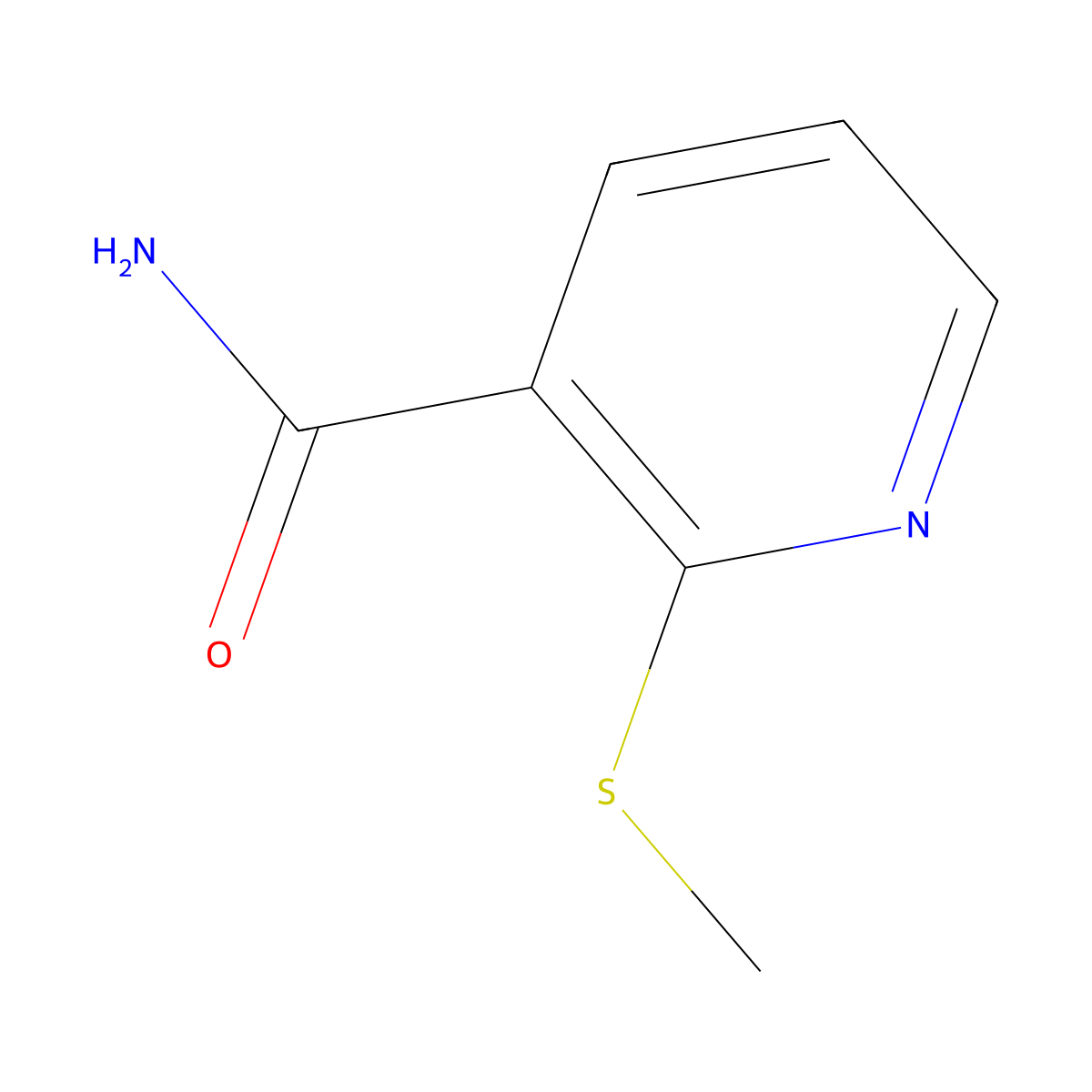 2-(Methylthio)nicotinamide molecular structure, CAS 175135-28-1