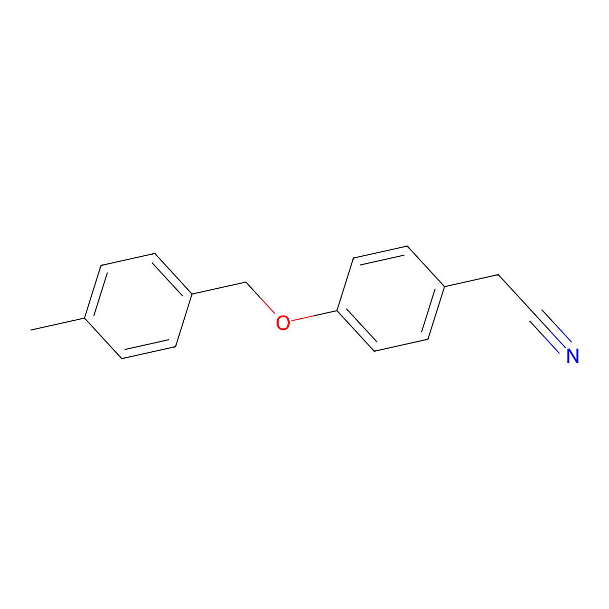2-{4-[(4-Methylbenzyl)oxy]phenyl}acetonitrile molecular structure, CAS 175135-33-8