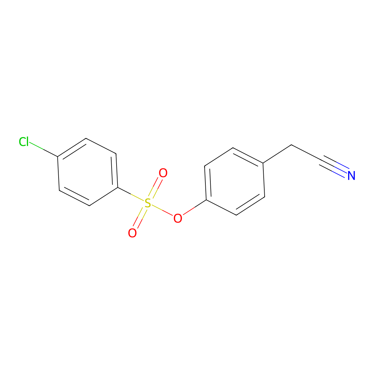 4-(Cyanomethyl)phenyl 4-chlorobenzene-1-sulfonate molecular structure, CAS 175135-38-3