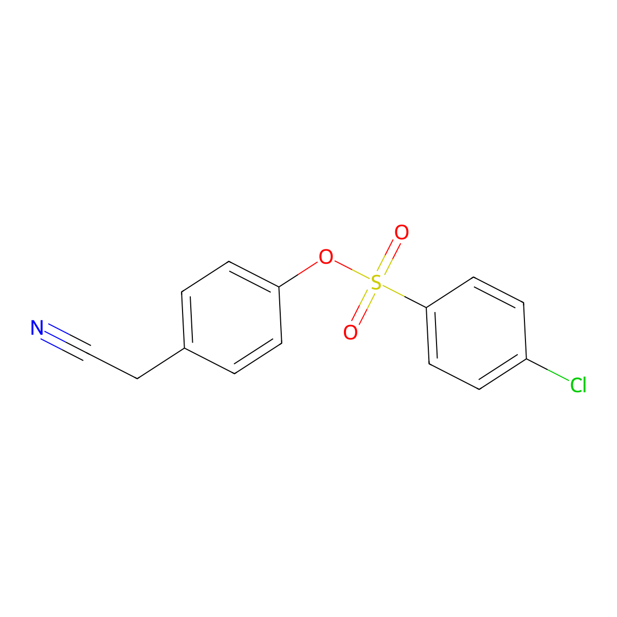 4-(Cyanomethyl)phenyl 4-chlorobenzene-1-sulfonate molecular structure, CAS 175135-38-3