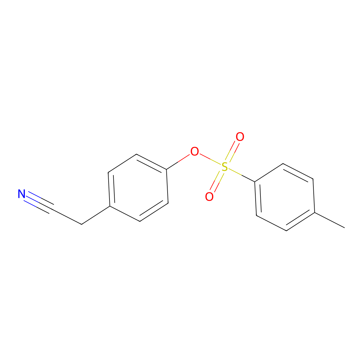 4-(Cyanomethyl)phenyl 4-methylbenzene-1-sulfonate molecular structure, CAS 175135-39-4