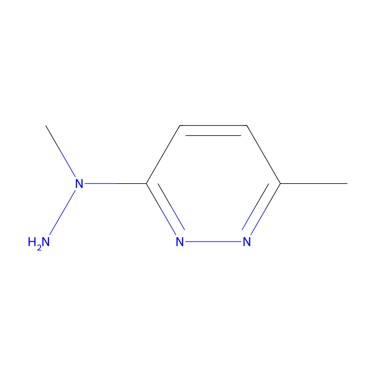 3-Methyl-6-(1-methylhydrazinyl)pyridazine molecular structure, CAS 175135-44-1