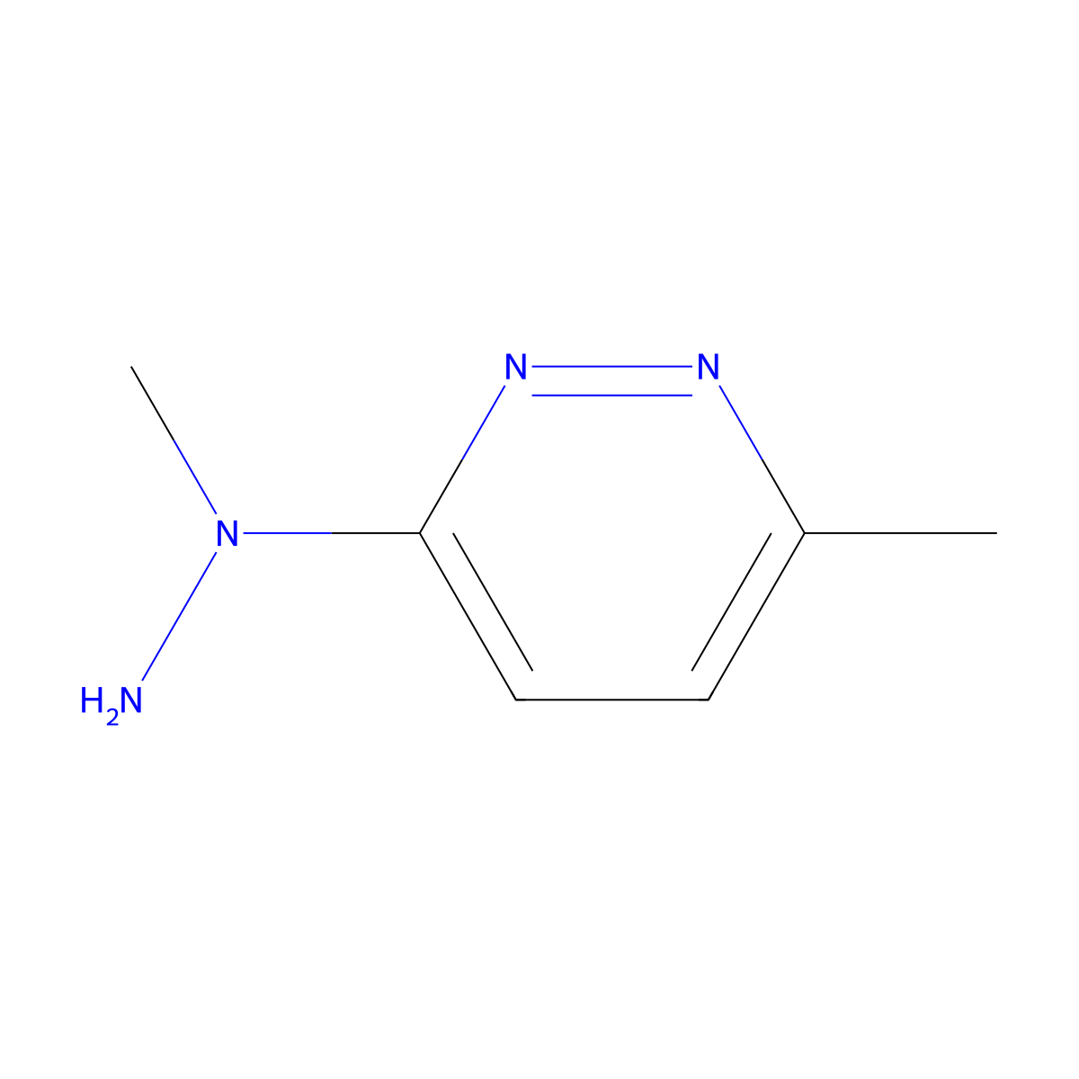 3-Methyl-6-(1-methylhydrazinyl)pyridazine molecular structure, CAS 175135-44-1