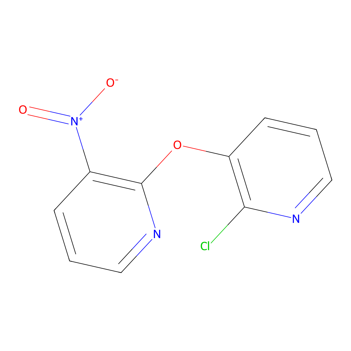 2-Chloro-3-((3-nitro-2-pyridinyl)oxy)pyridine molecular structure, CAS 175135-50-9
