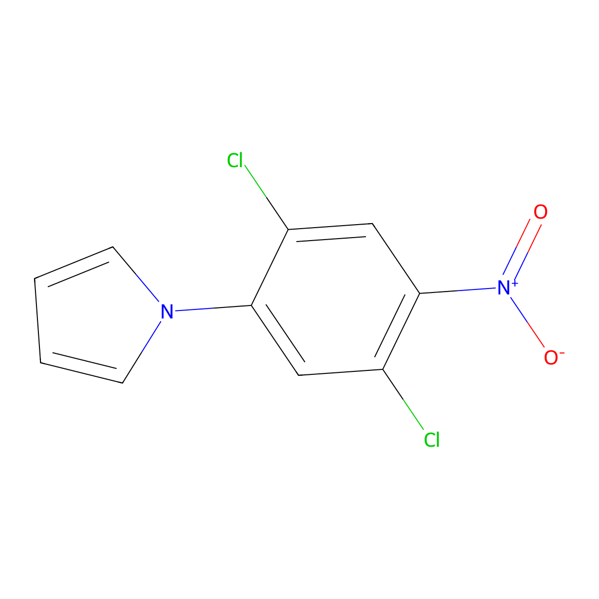 1-(2,5-dichloro-4-nitrophenyl)-1H-pyrrole molecular structure, CAS 175135-54-3