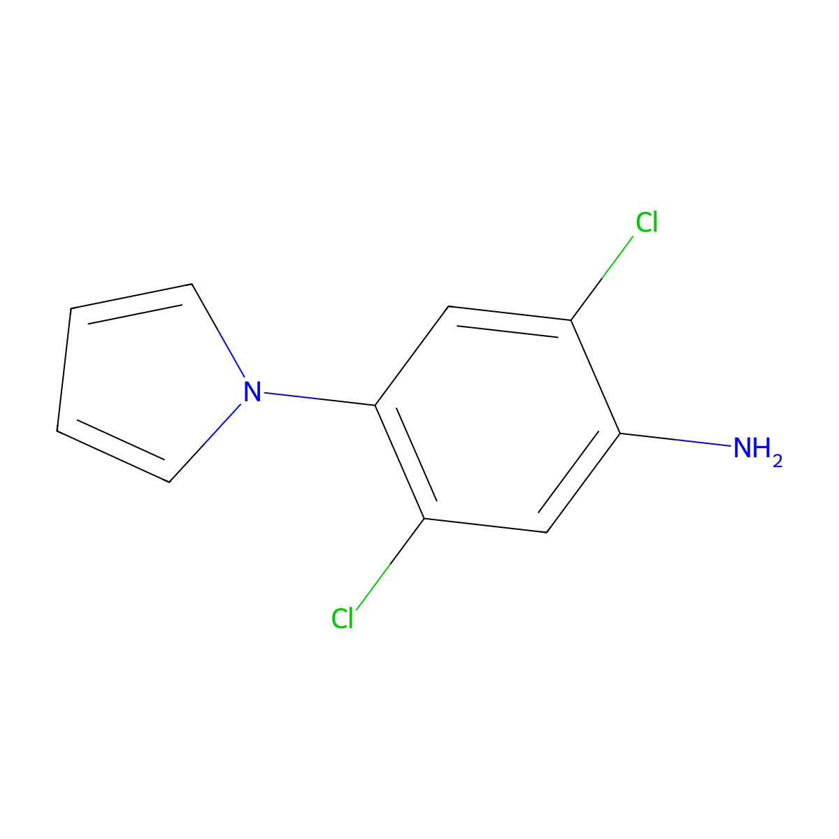 2,5-Dichloro-4-(1H-Pyrrol-1-Yl)Aniline molecular structure, CAS 175135-55-4