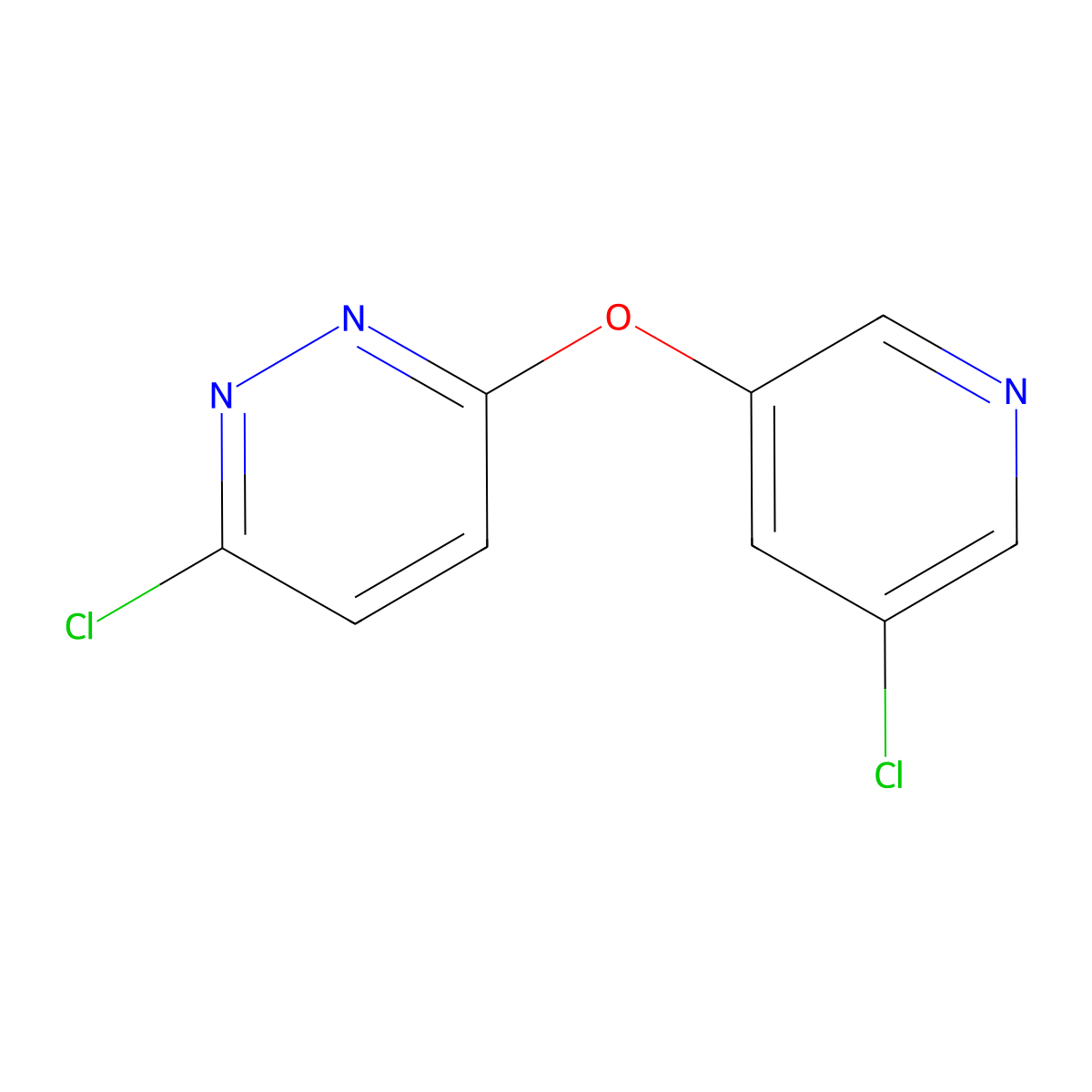 3-Chloro-6-[(5-Chloro-3-Pyridyl)Oxy]Pyridazine molecular structure, CAS 175135-61-2
