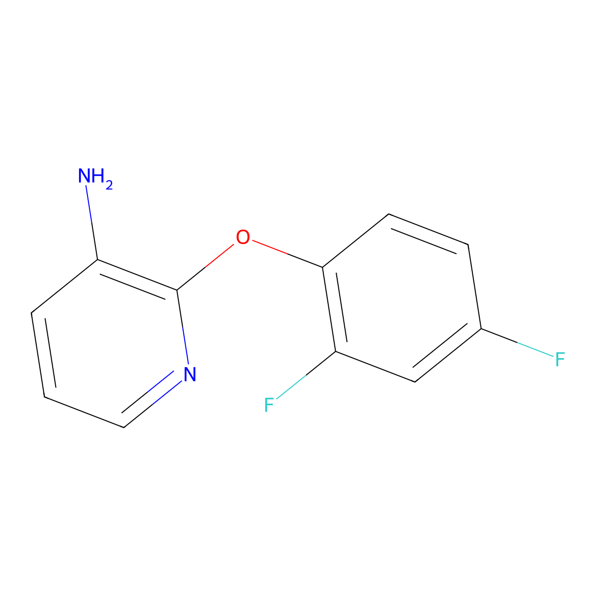 2-(2,4-Difluorophenoxy)-3-pyridinamine molecular structure, CAS 175135-63-4