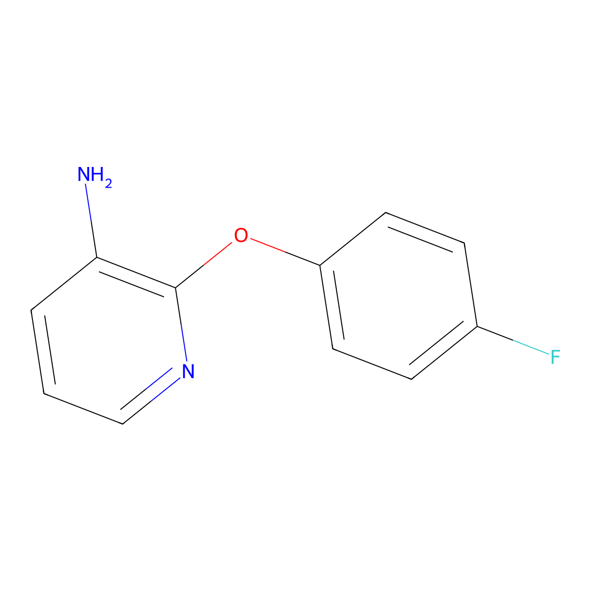 3-Amino-2-(4-fluorophenoxy)pyridine molecular structure, CAS 175135-64-5