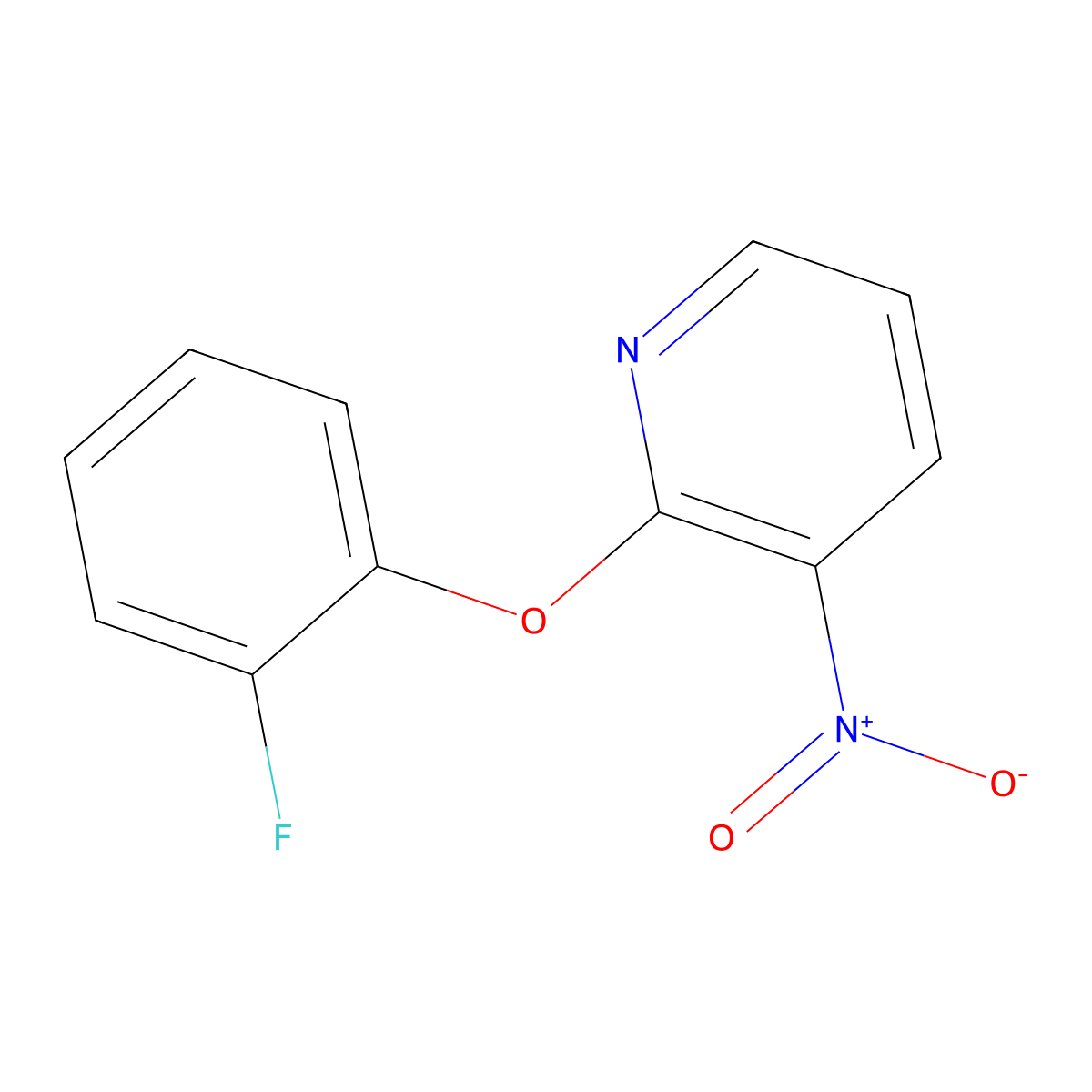 2-(2-Fluorophenoxy)-3-nitropyridine molecular structure, CAS 175135-65-6