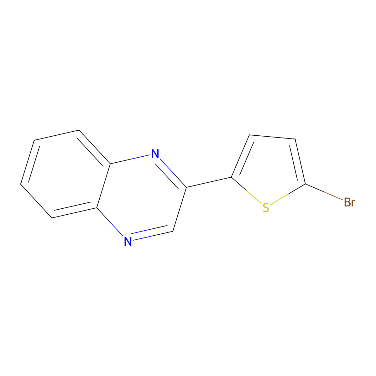 2-(5-Bromo-2-thienyl)quinoxaline molecular structure, CAS 175135-75-8