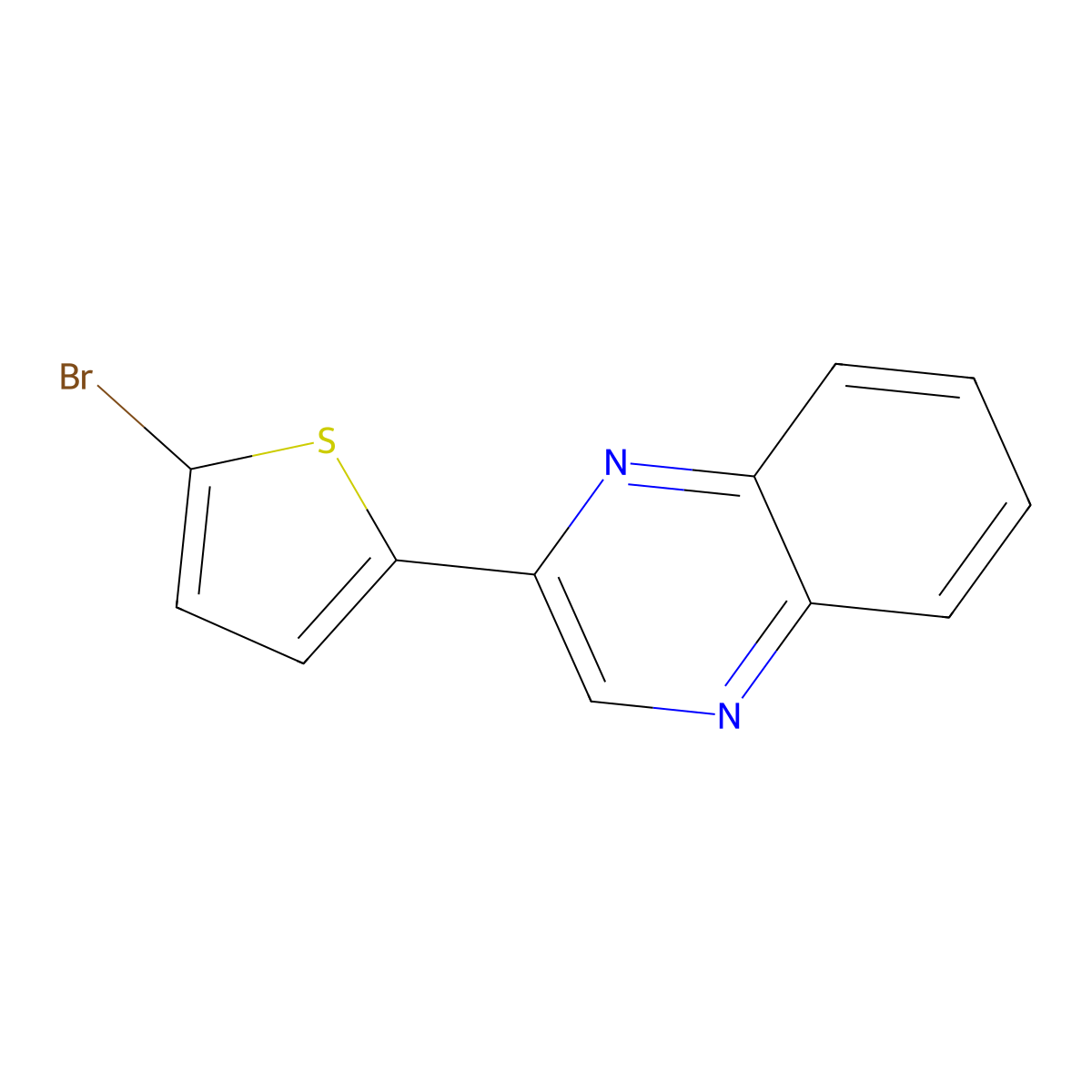 2-(5-Bromo-2-thienyl)quinoxaline molecular structure, CAS 175135-75-8